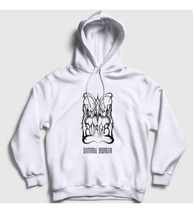 Presmono Unisex Beyaz Logo V2 Dimmu Borgir Kapüşonlu Sweatshirt 142490tt (Beyaz)