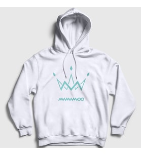 Presmono Unisex Beyaz Logo V2 K-Pop Mamamoo Kapüşonlu Sweatshirt 273969tt (Beyaz)