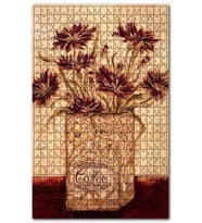 Cakapuzzle Kahve Ambalafından Saksıda Çiçek Görseli Puzzle Yapboz MDF (Ahşap) (1000 Parça)