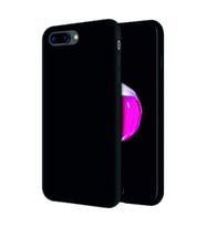iPhone 7 Plus Kılıf Kamera Korumalı Silikon Rubber Arka Kapak (Siyah)