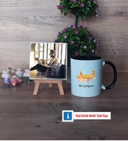 Arkeolog Fotoğraflı Dekoratif Taş, Kupa Bardak Beyaz Hediye (Model 11)
