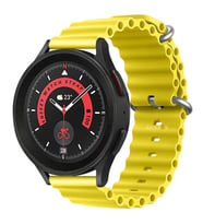 Huawei Watch GT 3 Elegant – Active 42mm Uyumlu 20mm Seaflex Ocean Silikon Kordon (Sarı)