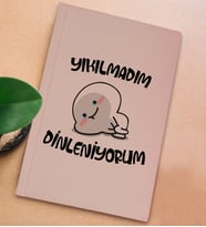 BK Gift Esprili Tasarım Serisi Sert Kapaklı Pudra Pembesi Defter, Arkadaşa Hediye, Yeni İş Hediyesi, Doğum Günü Hediyesi, Anı Defteri (Model 10)
