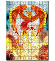 Cakapuzzle Anka Kuşu Fantezi Sanatı Afişi Puzzle Yapboz MDF (Ahşap) (255 Parça)