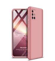 Microsonic Samsung Galaxy A51 Kılıf Double Dip 360 Protective (Rose)