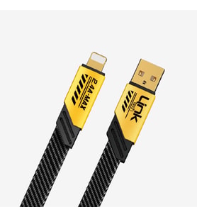 K471 Mecha Stil 120cm 2.4A USB-A › Lightning Hızlı Şarj Kablosu (Sarı)