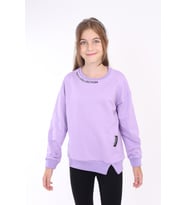 Toontoy Kız Çocuk Baskılı Sweatshirt (Lila)