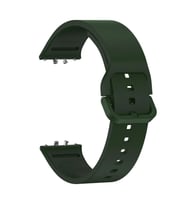 Microsonic Samsung Galaxy Fit 3 Kordon Silicone Sport Band Siyah (Koyu Yeşil)