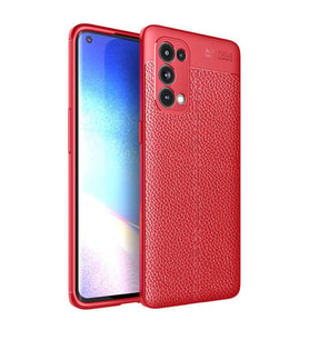 Oppo Reno 5 5G Kılıf Deri Tarzı Niss Silikon Case (Kırmızı)
