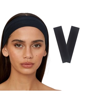 2'li Spor Kadın Erkek Saç Bantları, Elastik Kaymaz İnce Ter Emici Esnek Genç Saç Bandı Bandana, Kadın Makyaj Yüz Yıkama Koşu Dans Fitness Yoga Pilates Bisiklet İçin Saç Bandı Taç, Kadın & Erkek Pamuk Atletik Egzersiz Ter Bandı Düz Renk Kafa Bandı (Siyah)