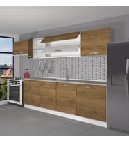 Decoraktiv Ekol 280 MDF Hazır Mutfak Dolabı - Tezgah Dahil - Parlak Beyaz (PERA MODA)