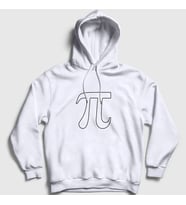 Presmono Unisex Beyaz Pi Sayısı Math Matematik Kapüşonlu Sweatshirt 422193tt (Beyaz)