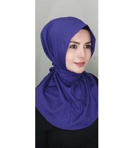 Kadın Tesettür Çıt Çıt Fular Şal (Mor)