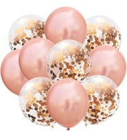 Sürpriz Uçan Konfetili Balon 50 Adet (Rose)