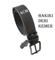 Erkek %100 Hakiki Deri Kemer 4Cm (Siyah)