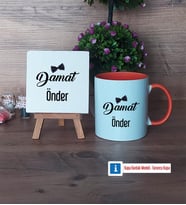 Damat Dekoratif Taş, Kupa Bardak Kırmızı Hediye (Model 12)
