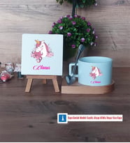 Unicorn Dekoratif Taş, Kupa Bardak Kırmızı Hediye (Model 7)
