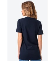 Unisex  Pamuklu Oversize Basic Tshirt (Lacivert)