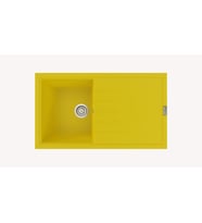 POLEX Cristalüx Granit Eviye P03 Tezgah Altı Ve Tezgah Üstü Mutfak Evyesi 85x49,5cm (Sarı)