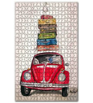 Cakapuzzle Vosvos Leylek İle Seyhatte Figürü Görseli Puzzle Yapboz MDF (Ahşap) (1000 Parça)
