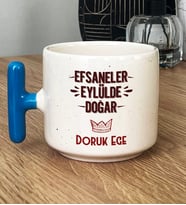 Kişiye Özel Efsaneler Eylülde Doğar Hediye T Kupa Bardak Doğum Günü Hediyesi (Mavi)