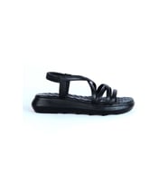 Moda Ayakkabı 01124 Şanzelize Bayan Sandalet (Siyah)