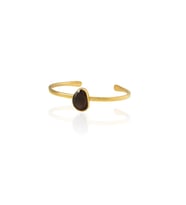 Kadir Jewellery Zirkon Taşlı Ayarlanabilir 22 Ayar Altın Kaplama Bilezik (Kahverengi)