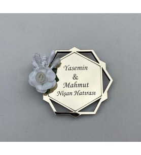 Kişiye Özel Pleksi Magnet Hatıra (Altın)