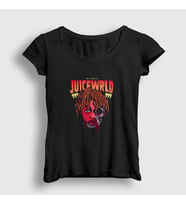 Presmono Kadın Beyaz No Vanity Juice Wrld T-Shirt 302721tt (Siyah)