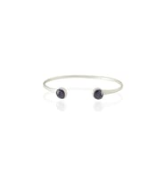 Kadir Jewellery 925 Ayar Gümüş Kaplama El İşçiliği Zirkon Taşlı Kadın Charm Bileklik (Mor)