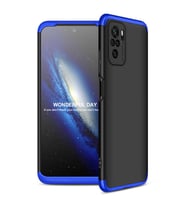 Xiaomi Redmi Note 10 Kılıf Zore Ays Full Koruma Kılıf (Siyah-Mavi)