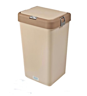 Motek Pratik Kapaklı 40 Litre Kirli Çamaşır Sepeti MT-08 (Krem)