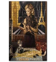 Cakapuzzle Seyahat Planı Yapan Kadın Puzzle Yapboz MDF (Ahşap) (500 Parça)