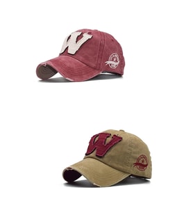 Şapka Eskitme Bordo Siyah 2'li Şapka, Cap Şapka, Erkek Kadın Şapka, W Şapka, W Snapback Takım ikili.009 (Yeşil-Rose Gold)