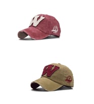 Şapka Eskitme Bordo Siyah 2'li Şapka, Cap Şapka, Erkek Kadın Şapka, W Şapka, W Snapback Takım ikili.009 (Yeşil-Rose Gold)