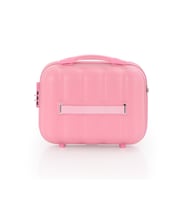 Mçs Polipropilen 3'lü Valiz Seti Büyük & Orta & Makyaj V305 (Pembe)