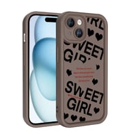 iPhone 15 Kılıf Kamera Korumalı Baskılı Arka Yüzey Klas Kapak (Siyah)