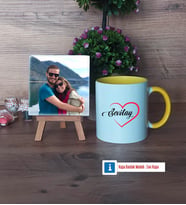Sevgiliye Hediye Fotoğraflı Dekoratif Taş, Kupa Bardak Beyaz Hediye (Model 7)