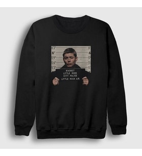 Presmono Unisex Beyaz Dean Winchester Jail Supernatural Sweatshirt 507851tt (Siyah)