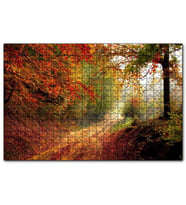 Cakapuzzle Sonbahar Renkleri, Yapraklar ve Ormandaki Patika  Puzzle Yapboz MDF (Ahşap) (500 Parça)