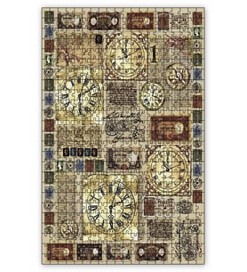 Cakapuzzle Saat Mektup Pullar Zeminli Puzzle Yapboz MDF (Ahşap) (500 Parça)