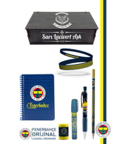 Fenerbahçe Orijinal Lisanslı Kalem Bileklik Bloknot Silgi Hediyelik Set (Sarı-Lacivert)