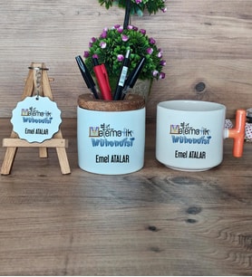 Matematik Mühendisi Hediye Sepeti Kupa Bardak T Kulplu, Kalemlik ve Anahtarlık Mühendisler Günü Hediyesi (Model 7)