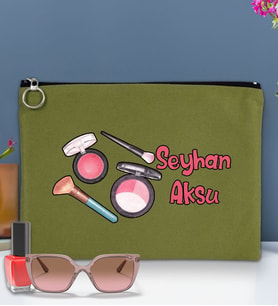 BK Gift Kişiye Özel İsimli-1 Astarlı Portföy Çanta 30x21cm(12 Renk Seçeneği), Baskılı El Çantası, Organizer Çanta (Yeşil)