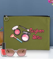 BK Gift Kişiye Özel İsimli-1 Astarlı Portföy Çanta 30x21cm(12 Renk Seçeneği), Baskılı El Çantası, Organizer Çanta (Yeşil)