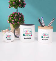 Kimya Mühendisi Kupa Bardak Kırmızı Kalemlik ve Anahtarlık (Model 6)