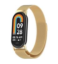 Microsonic Xiaomi Mi Band 8 Milanese Loop Kordon Siyah (Gold)