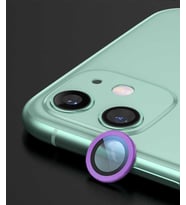 Uyumlu Model Apple iPhone 12 Mini Kamera Lens Koruyucu Çerçeveli Koruyucu CL-02 (Mor)