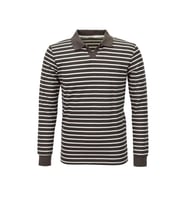Erkek Spor Çizgili Mevsimlik Triko Polo Yaka Kazak BGL-ST03930 (Vizon)