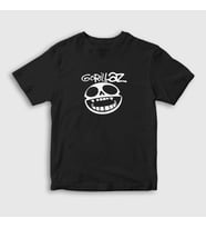 Presmono Unisex Çocuk Kırmızı Logo Gorillaz T-Shirt 54902tt (Siyah)